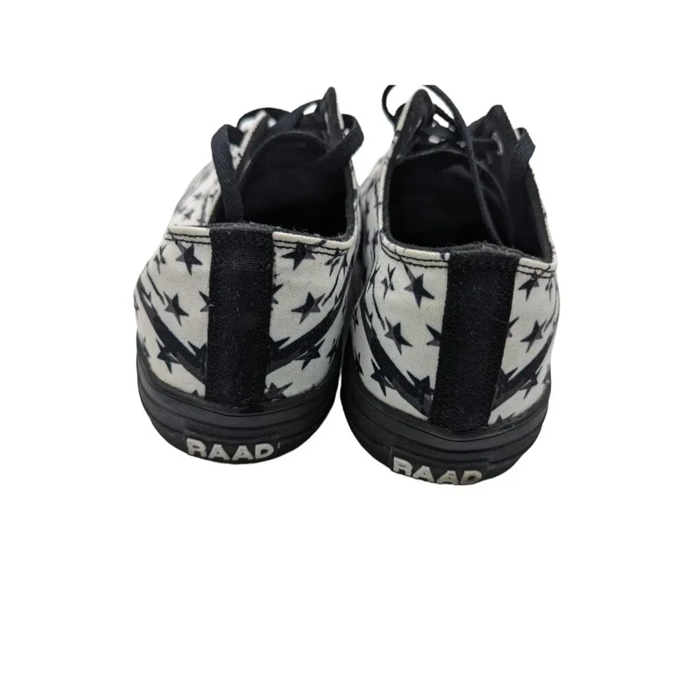 RAAD Shop Unisex Rock And Roll Black and White Stars and Stripes Low Top 12M